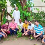 पर्यावरण प्रदूषण रोकने के लिए चौधरी संतराम ग्रोवर पार्क 120 फुटी रोड में लगाए पौधे