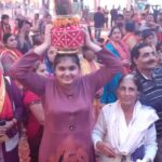 श्रीमद् भागवत कथा रसवर्षा के उपलक्ष्य में निकाली भव्य कलश यात्रा