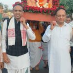 श्री चैतन्य महाप्रभु राधा माधव मंदिर प्रताप बाग से निकली अंतिम प्रभातफेरी