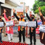 कांग्रेसी विधायकों के खिलाफ अनुशासन के साथ युवा भाजपा ने विरोध प्रदर्शन कर मिसाल पैदा की