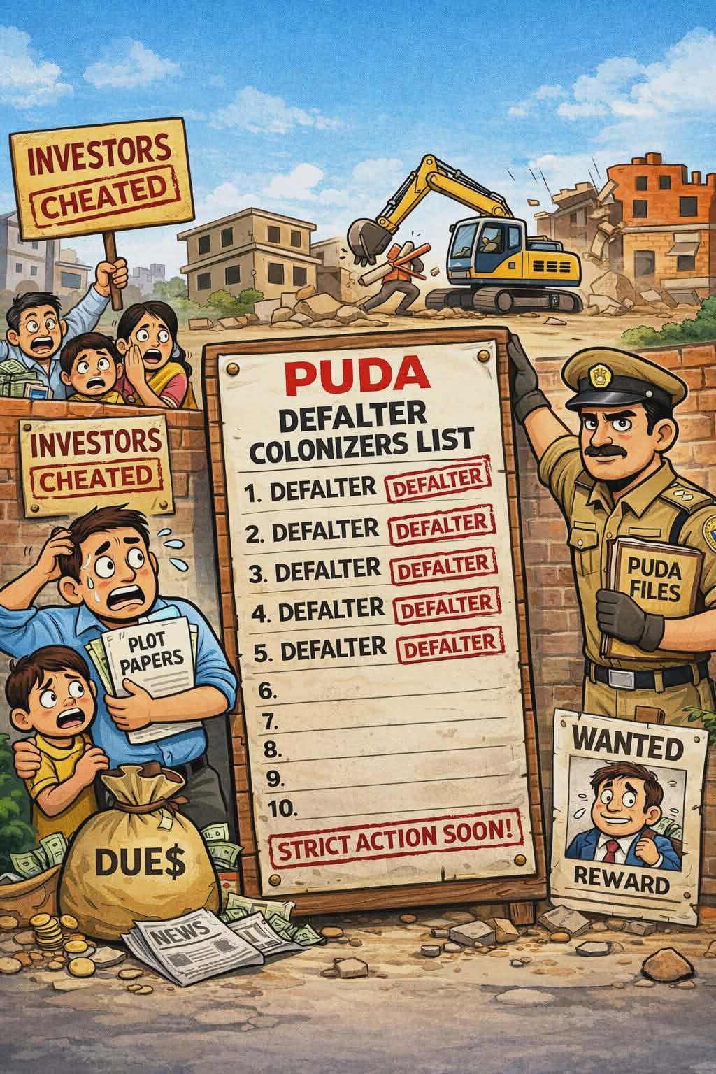 PUDA की सख्ती तय: डिफॉल्टर कॉलोनाइज़रों पर कसेगा शिकंजा, करोड़ों की बकाया राशि पर कार्रवाई की तैयारी